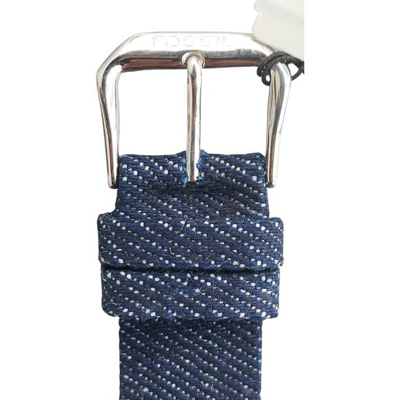 FOSSIL Watch JR-8059 Patriotic US Flag Quartz Stainless Steel Denim Leather - Picture 4 of 8